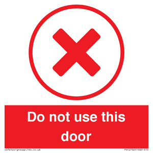 Do not use this door